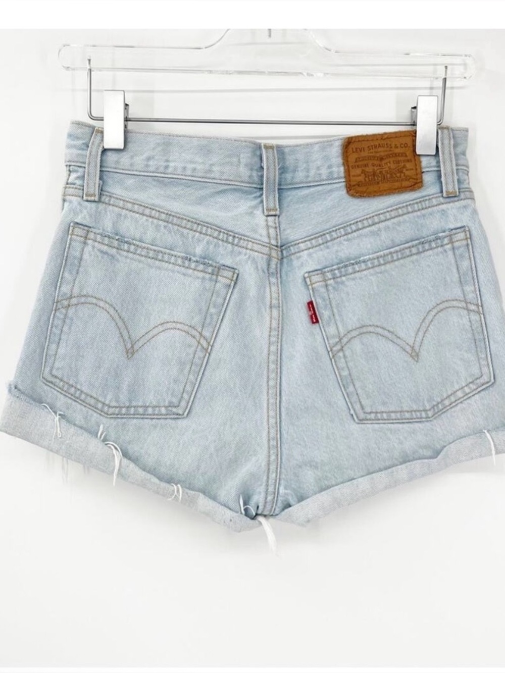Levi’s Wedgie High Waist Cut Off Denim Shorts 25 Awesome Street Wash